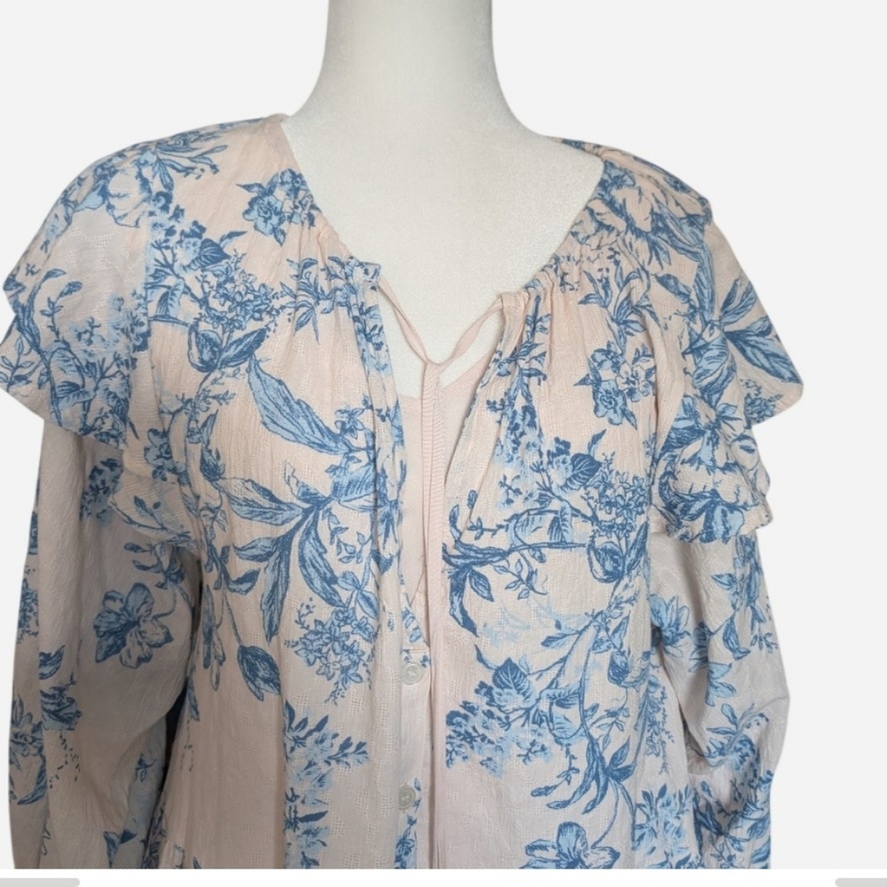 Pre-owned Free People White and Blue Dress - Picture 4 of 14